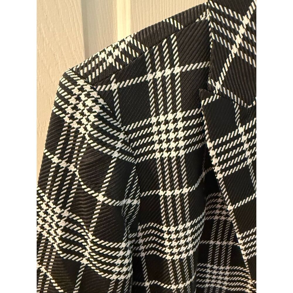 Rachel Roy Black & White Plaid Blazer sz 16W NWT - Picture 3 of 9
